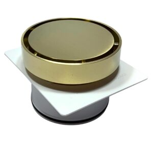 TILE INSERT ROUND GOLD FLOOR DRAIN 120X50MM