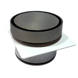 TILE INSERT ROUND GUN METAL FLOOR DRAIN 120X50MM